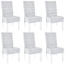 Dining Chairs 6 pcs Grey Kubu Rattan and Mango Wood Image 2