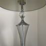 Tall silver and crystal lamp Image 2