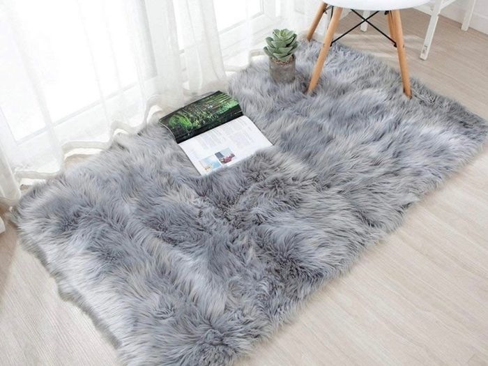 Fluffy Rug, Queta Soft Bed Rug Faux Sheepskin Rug Runner for Living Room Nursery Bedroom Sofa Mat Car Bedside Rug (FREE POSTAGE)
