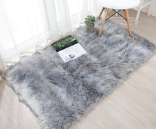 Fluffy Rug, Queta Soft Bed Rug Faux Sheepskin Rug Runner for Living Room Nursery Bedroom Sofa Mat Car Bedside Rug (FREE POSTAGE)