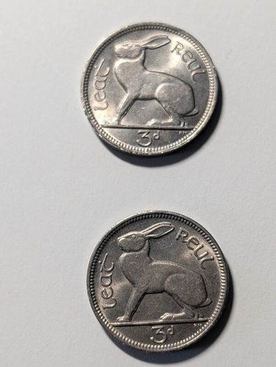 Irish Coins , lovely Rabbits