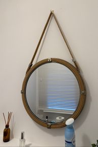 Round Rope Framed Wall Mirror