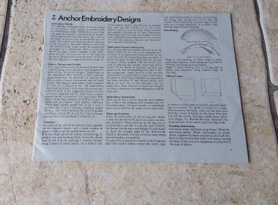 Anchor Embroidery Designs , Vintage Motifs Book 1969