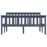 Bed Frame Grey Solid Pinewood 135 x 190 cm Image 3