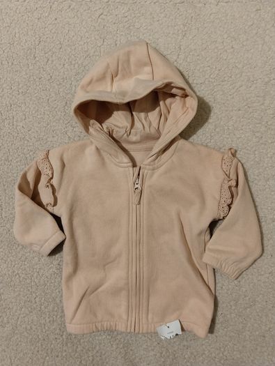 Zip Up fleece lined Hoodie Top, New