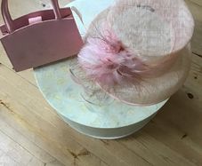 Wedding / Race Day / Occasion Accessories - hat and bag - dusky peach colour