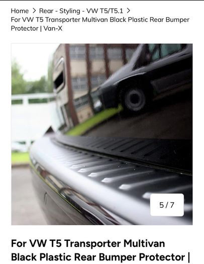 VW Transporter rear bumper protector