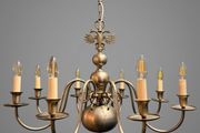 Vintage Chrome Flemish Eight Branch Chandelier