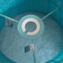 Two Torquoise Blue Pendant Ceiling  Light Shades Image 3