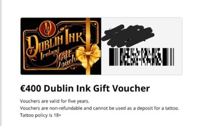Tattoo Voucher Dublin Ink