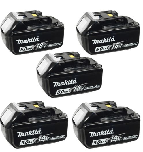 Makita BL1850 18V 5.0Ah LXT Lithium-Ion Battery (Pack of 5)
