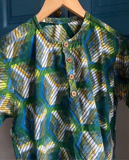 Vintage African Print Shirt