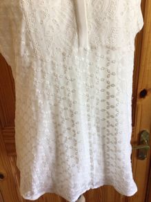 Ladies Per Una Ivory chiffon sleeveless blouse  top size 16 includes post