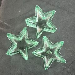 Set of 3 beautiful 5-point star-shaped glass dishes / candle holders