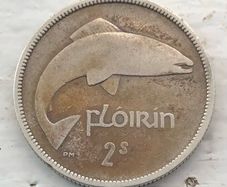 Irish silver 2 shilling florin