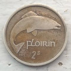 Irish silver 2 shilling florin