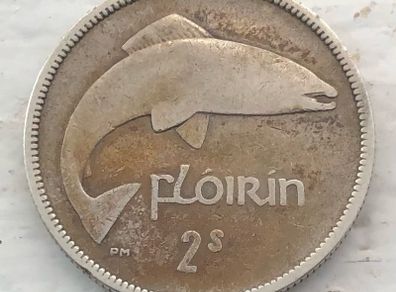Irish silver 2 shilling florin