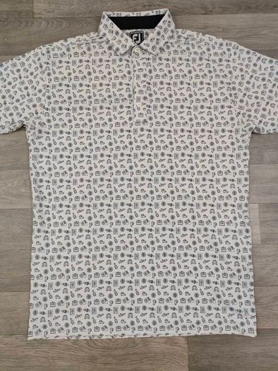 FootJoy FJ Patterned Golf Polo Shirt Mens Large
