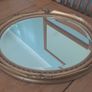 Vintage Ornate Gold Gilt Wood Oval Mirror. Bevelled Glass. 50cm x 60cm Image 9