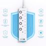 Lead with USB Slots 2 USB C HANYCONY 4 Way Plug Extension Socket with Individual Switches, 1.8M Extension Cable, Wall Mount Extension Cord, Desk Power Strip for Bedroom Office Accessories Image 4