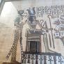 FRAMED handmade hand painted Egypt Papyrus,  Ancient Egyptian art. Image 5