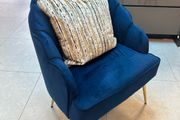 Navy suede decorative chairs