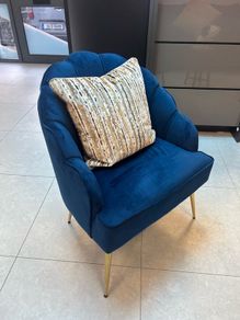 Navy suede decorative chairs