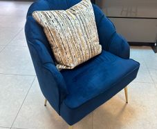 Navy suede decorative chairs