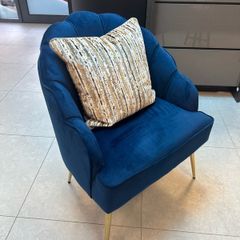 Navy suede decorative chairs