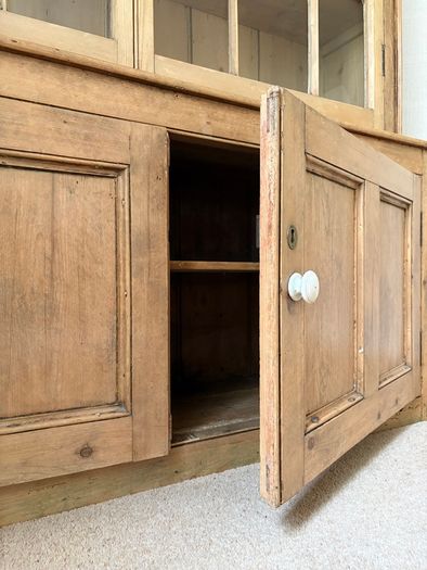 Victorian Country Pine Bookcase / Dresser
