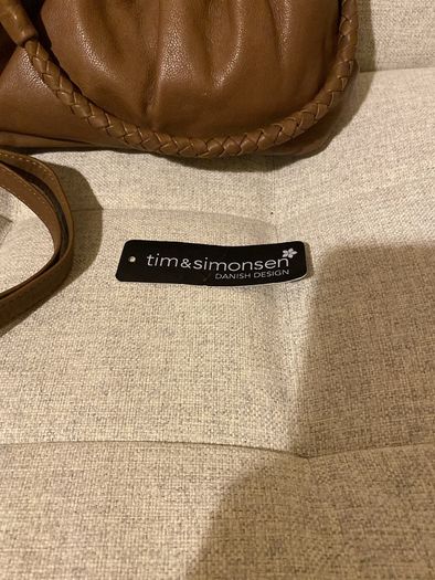Tim & Simonsen all leather tan danish hand bag