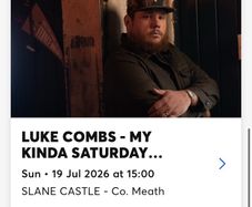 Luke Combs Tickets Sunday 19th July