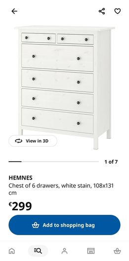 2 x Large Hemnes Drawers