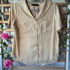 blouse Bnwt size large baloot brand vintage inspired short sleeve