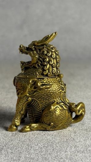 Kirin Incense Burner (7cm) - Bronze