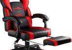Computer Chair, Gaming Executive With Footrest Red