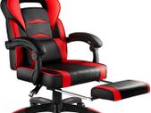Computer Chair, Gaming Executive With Footrest Red