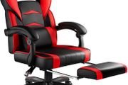 Computer Chair, Gaming Executive With Footrest Red