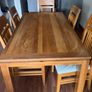 Solid oak table & chairs Image 3