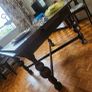 Antique Oak Dining Table and Chairs Image 2