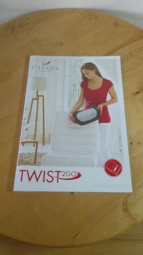 Casada Healthcare Twist2Go Cordless Shiatsu Massage Cushion with Heat & Car Adapter Boxed