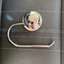 Stainless steel silver towel and toilet roll holders Image 2
