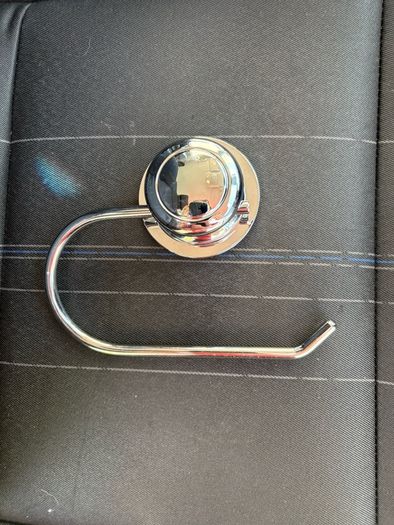 Stainless steel silver towel and toilet roll holders