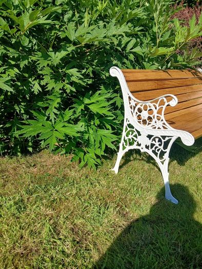 Cast iron garden bench