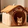 Foldable Pet House Removable Washable Cat House Puppy Cave Sofa Pet Bed House for Extra Small Dogs and Small and Medium Cats Image 5