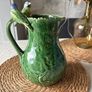 Bordallo Pinheiro Green Leaf Pitcher with Birds Image 2