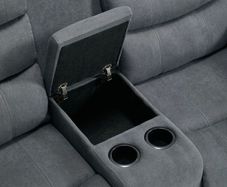 Brand New full Recliner Grey Fabric Sofa Set