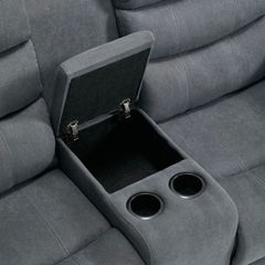 Brand New full Recliner Grey Fabric Sofa Set