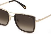 Police Women's Sunglasses, Black Gold W/Glitter, SPLD82, 0G14