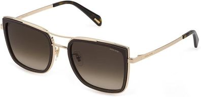 Police Women's Sunglasses, Black Gold W/Glitter, SPLD82, 0G14